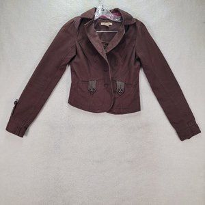 Free People Brown Cotton Corduroy Collared Lightweight Women's Size 2 Jacket